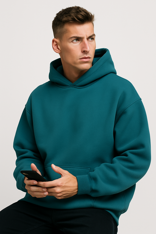 Hoodie Unisex Oversized fit-Teal