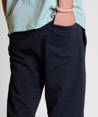 Diagonal Straight Leg Pant Black