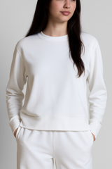 Soft Touch Long Sleeve Relaxed t-shirt OffWhite