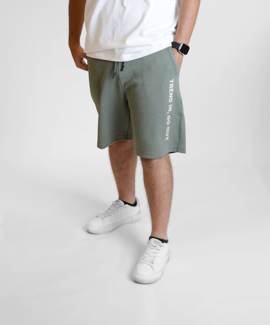Trend in go out printed short Olive