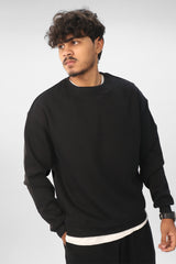 Round Sweatshirt-black
