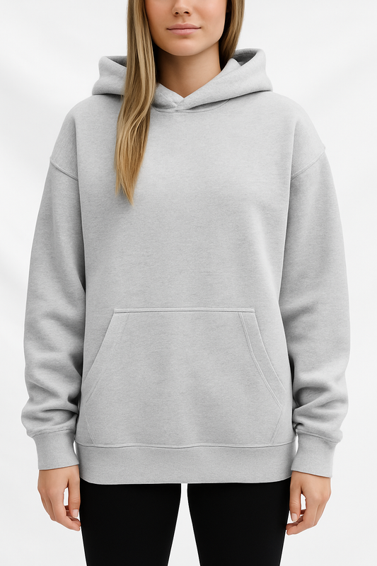 Hoodie Unisex Oversized fit-Grey Chanee