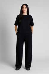 Soft Touch Short Sleeve Set - Black