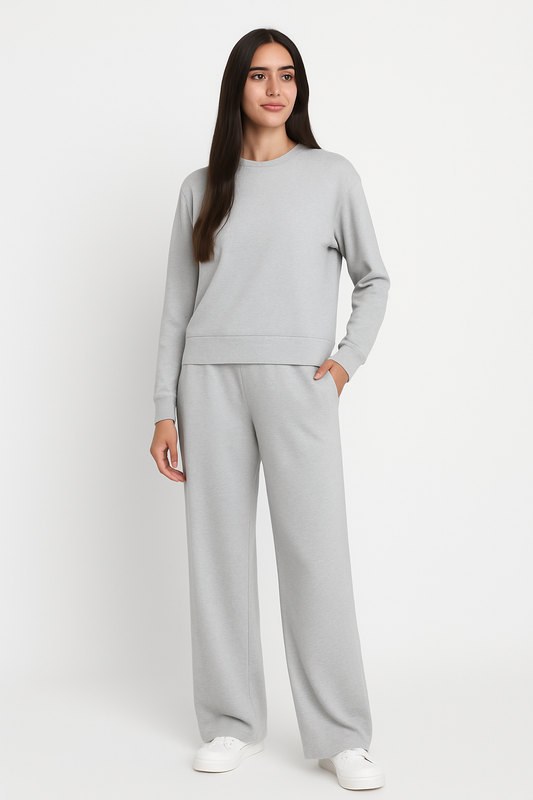 Soft Touch Long Sleeve Relaxed t-shirt Grey