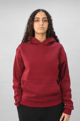 Unisex Oversized Hoodie -Dark Red