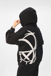 Unisex BOXY Fit Bear Hoodie - Black