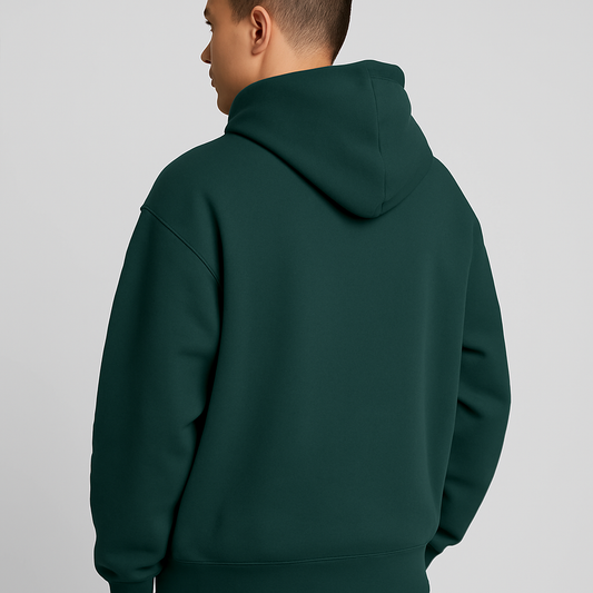 Hoodie Unisex Oversized fit-Forest Green