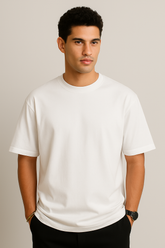 Basic Over size T-shirt Offwhite