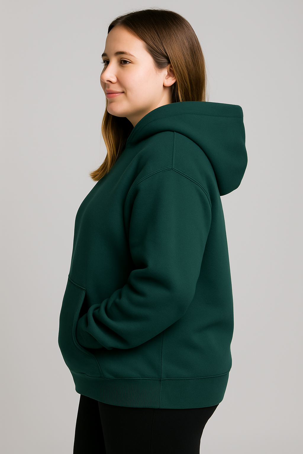 Hoodie Unisex Oversized fit-Forest Green