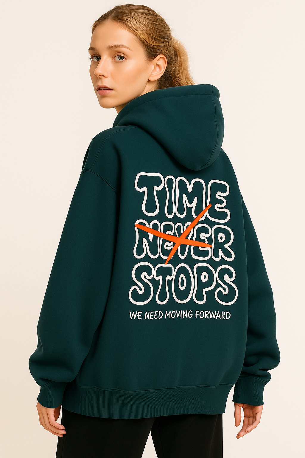 Unisex Hoodie - Time -Teal