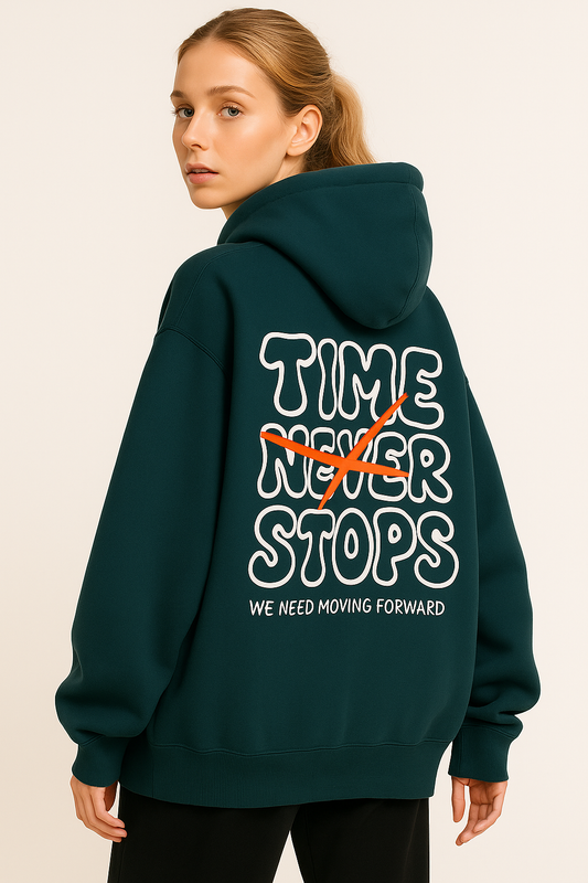 Unisex Hoodie - Time -Teal