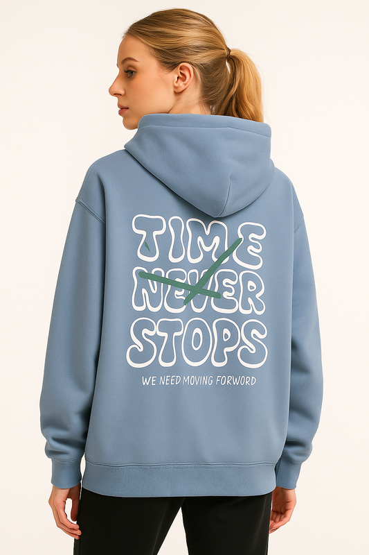 Unisex oversize hoodie-Time-Blue
