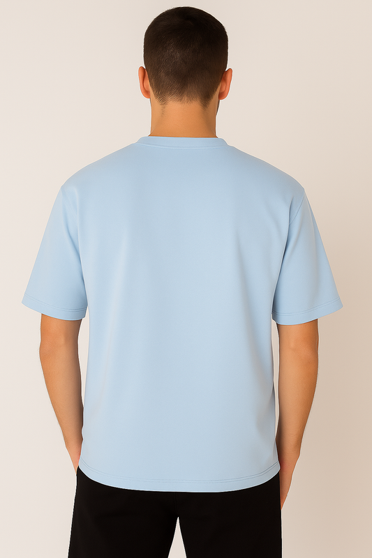 Basic Over size T-shirt Baby blue