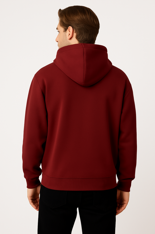 Hoodie Unisex Oversized fit-Dark Red