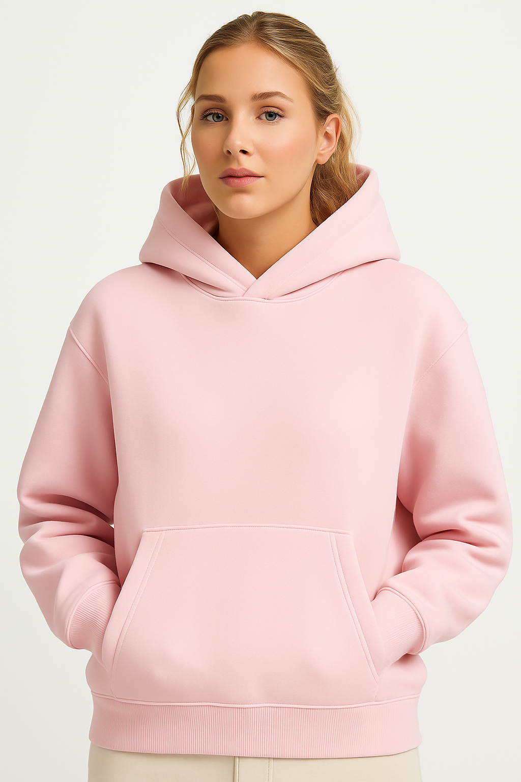 Hoodie Unisex Oversized fit-Light Pink