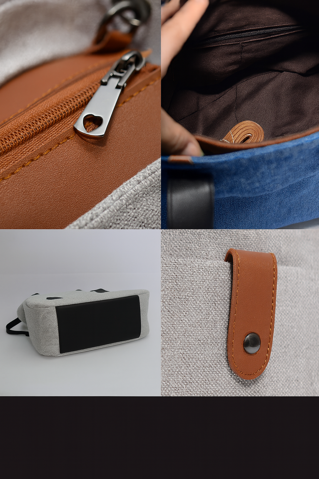 Linen Charcoal Bag