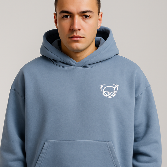 Unisex Oversized Bear Hoodie - Blue