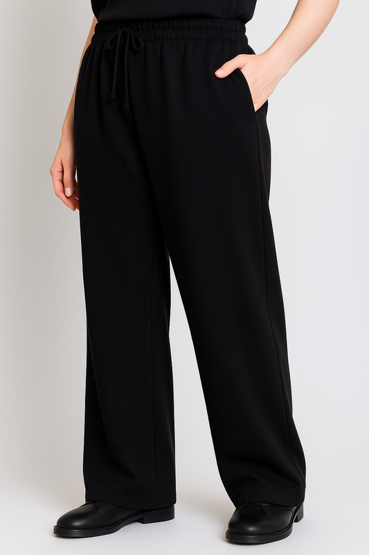 Soft Touch wide-leg Trouser Black
