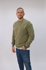 Round Sweatshirt-Olive
