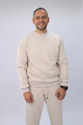 Round Sweatshirt- Beige