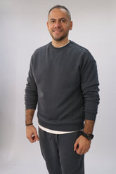 Round Sweatshirt-Charcoal