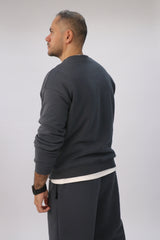 Round Sweatshirt-Charcoal