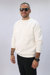 Round Sweatshirt-Offwhite