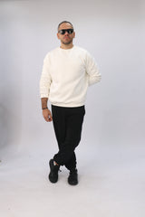 Round Sweatshirt-Offwhite
