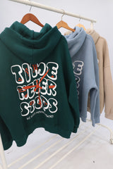 Unisex BOXY Fit Hoodie - Time -Forest Green