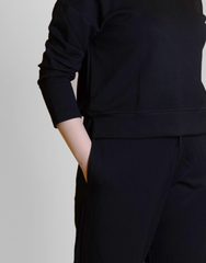Soft Touch Long Sleeve Set- Black