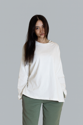 LONG SLEEVE OVERSIZED T-SHIRT Offwhite