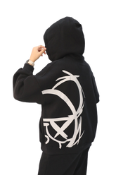 Unisex BOXY Fit Bear Hoodie - Black
