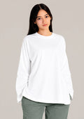 LONG SLEEVE OVERSIZED T-SHIRT -OFF WHITE