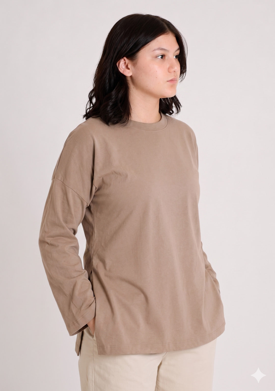 LONG SLEEVE OVERSIZED T-SHIRT- Havan