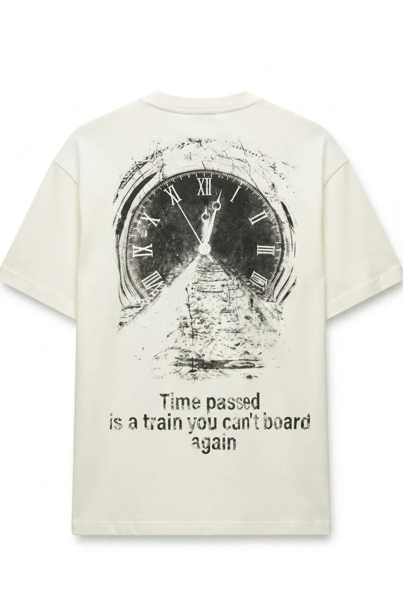 Oversize T-shirt - Time passed is a train