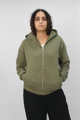 Zipper hoodie Unisex Oversized fit-Olive