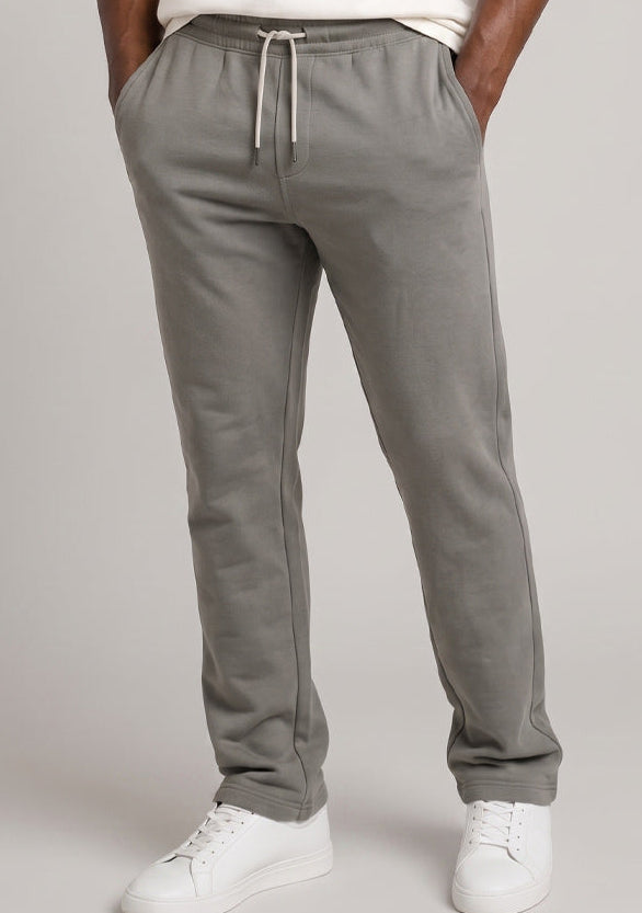Diagonal Straight Leg Pant -Med Grey