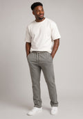 Diagonal Straight Leg Pant -Med Grey