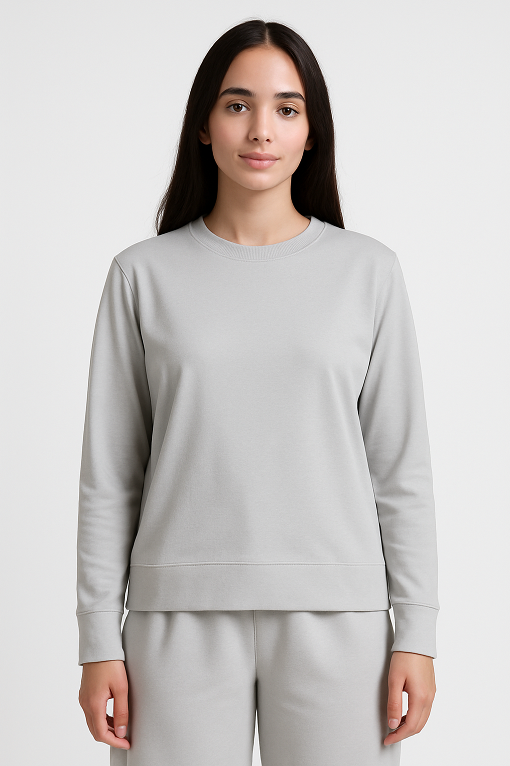 Soft Touch Long Sleeve Relaxed t-shirt Grey