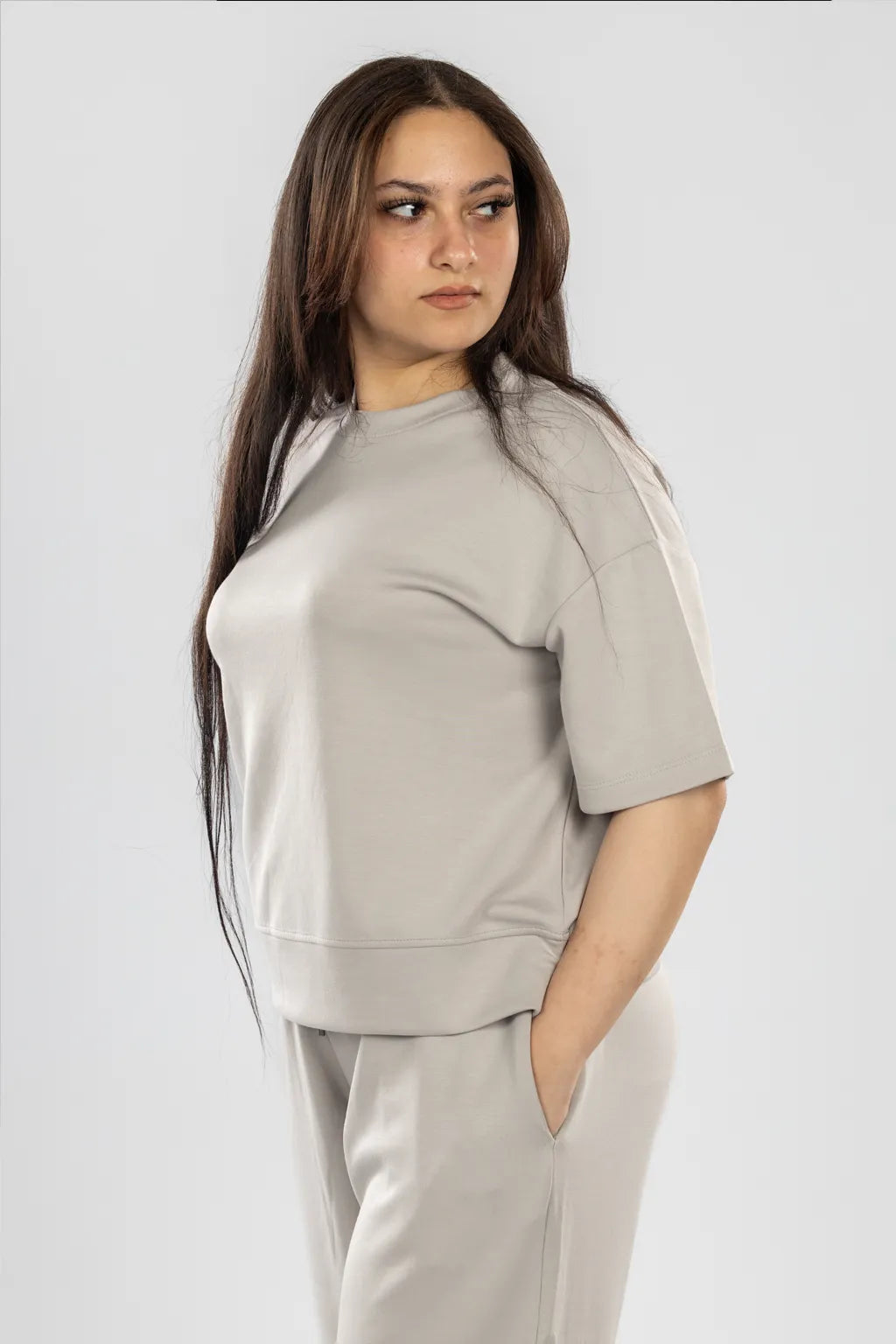 Soft Touch Short Sleeve Set - Grey