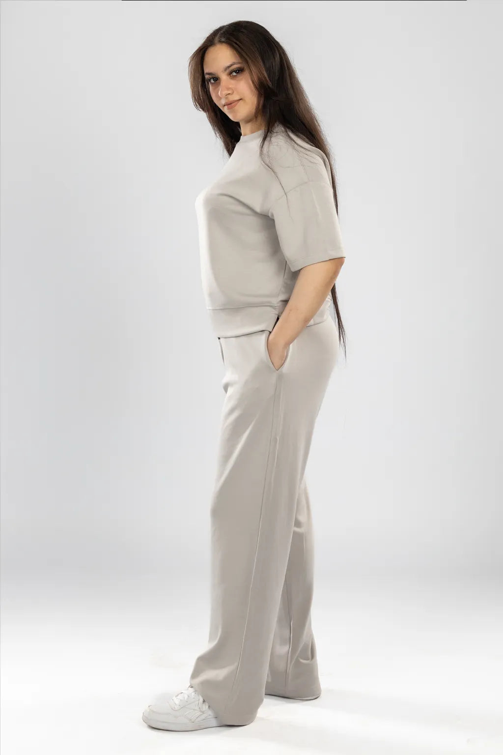 Soft Touch Short Sleeve Set - Grey