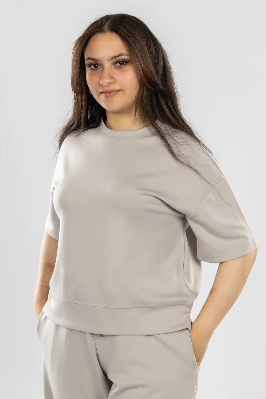 Soft Touch Short Sleeve Set - Grey