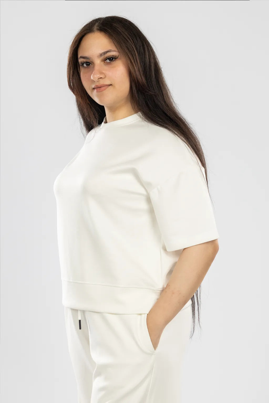 Soft Touch Short Sleeve Set- OffWhite