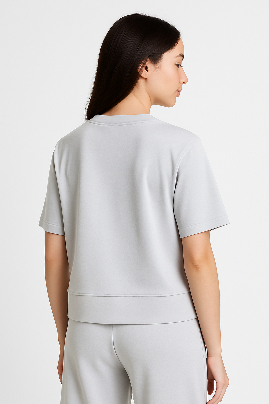 Soft Touch Short Sleeve Set - Grey
