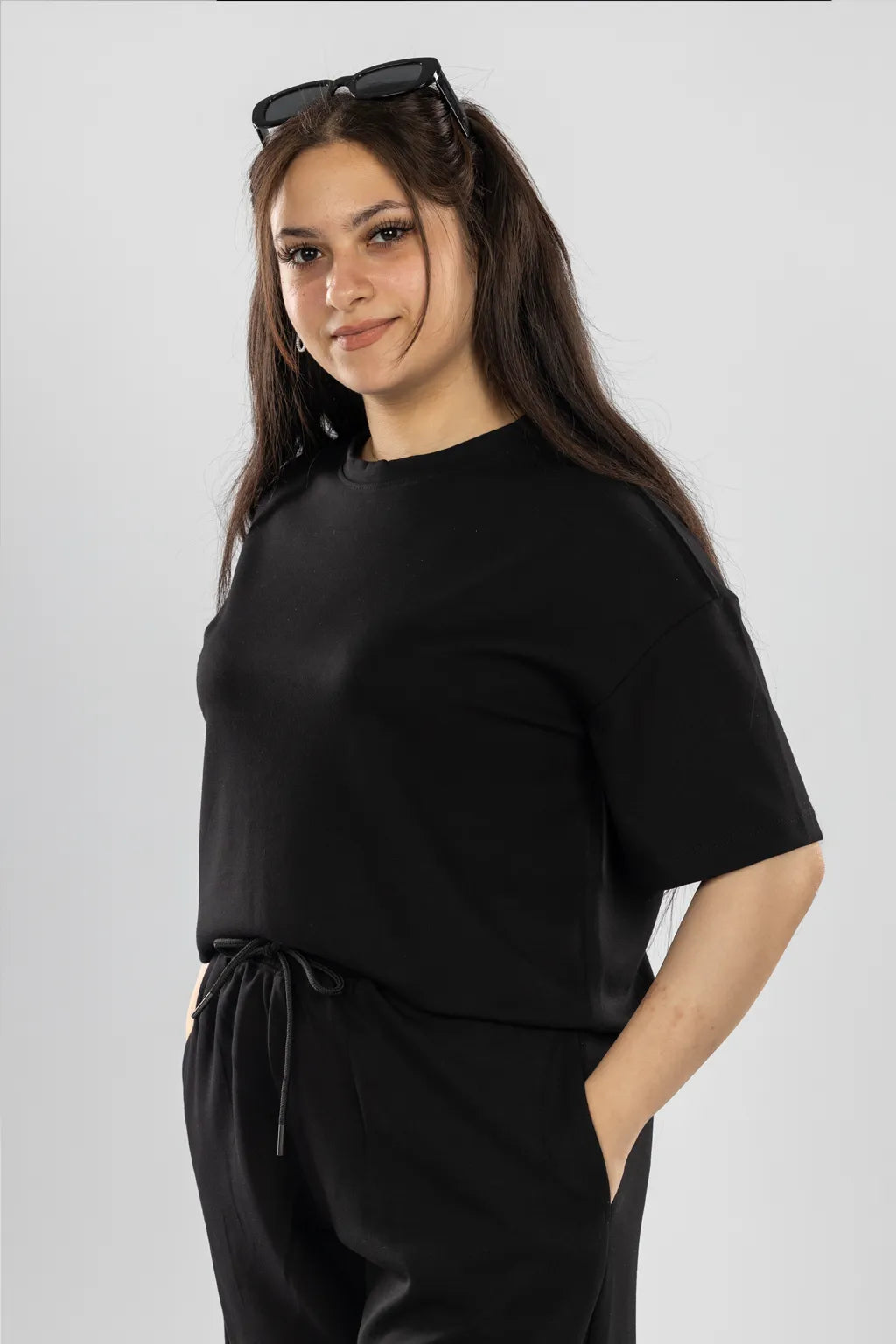 Soft Touch Short Sleeve Set - Black