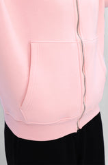 Zipper hoodie Unisex Oversized fit-Light Pink