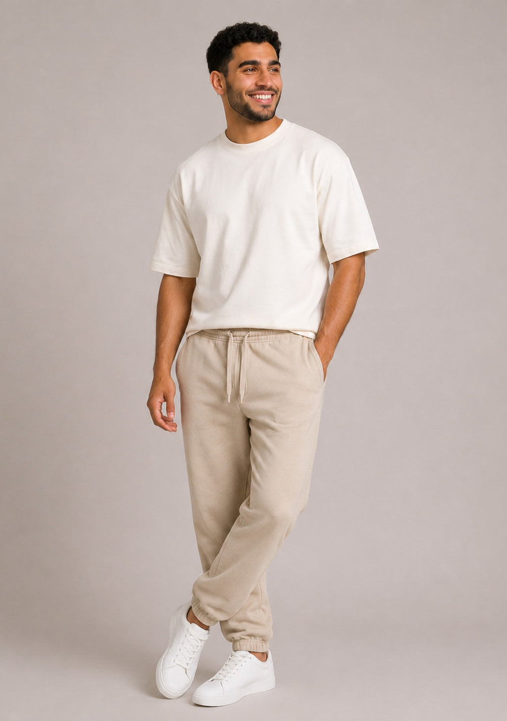 Heavy Jogger Pant-Beige