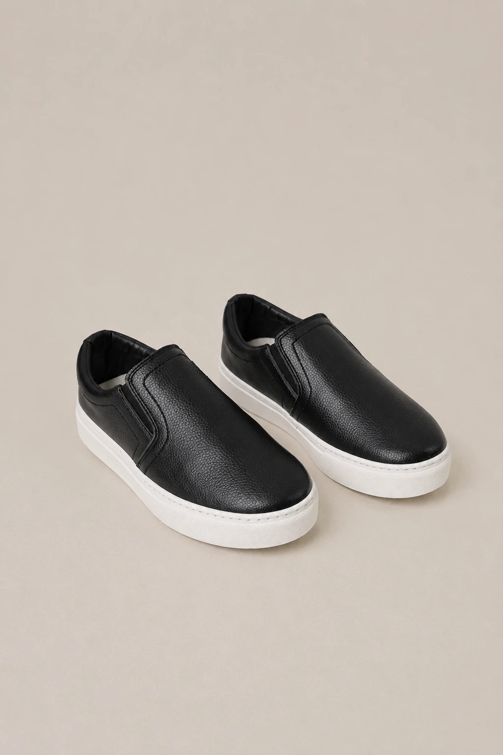 Slip-On Sneakers-401- Black