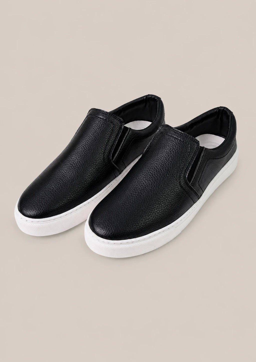 Slip-On Sneakers-401- Black