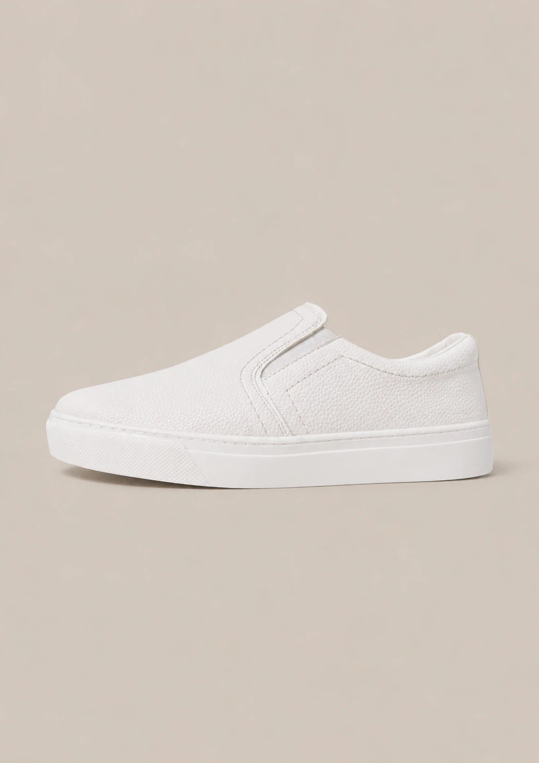 Slip-On Sneakers-401-White